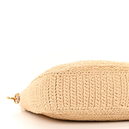 Prada Yarn Raffia Effect Crochet Re-Edition 2005 Shoulder Bag Naturale 8 of 10