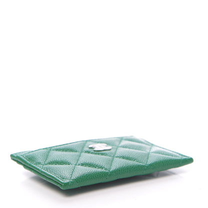 Chanel Caviar Quilted Card Holder Green 4 of 9