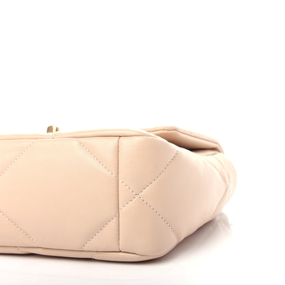 Chanel Lambskin Quilted Medium Chanel 19 Flap Beige 9 of 10