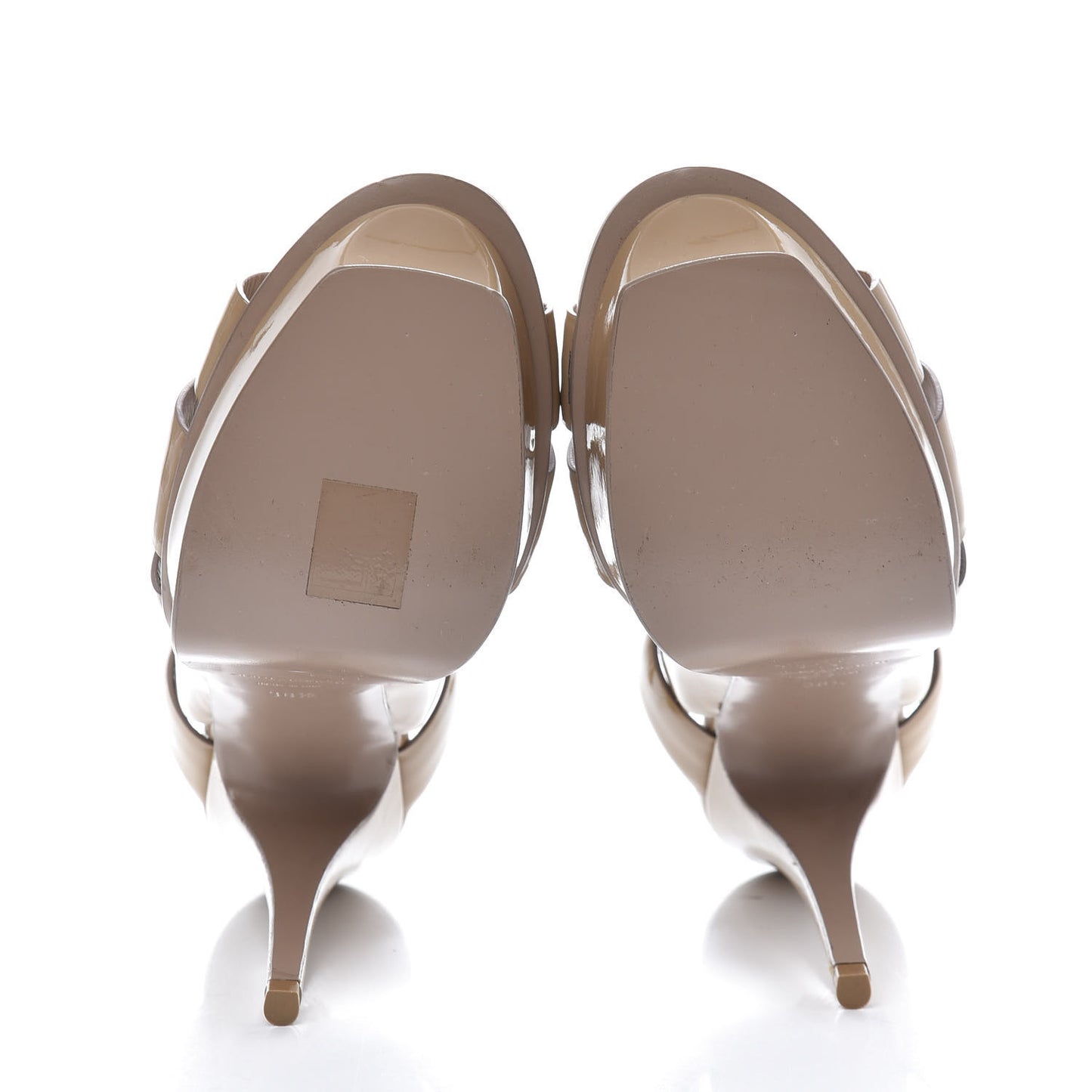 Patent Tribute 105 Platform Sandals 38.5 Taupe