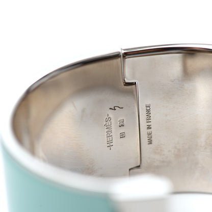 Hermes Enamel Extra Wide Clic Clac H Bracelet PM Lagon 4 of 4
