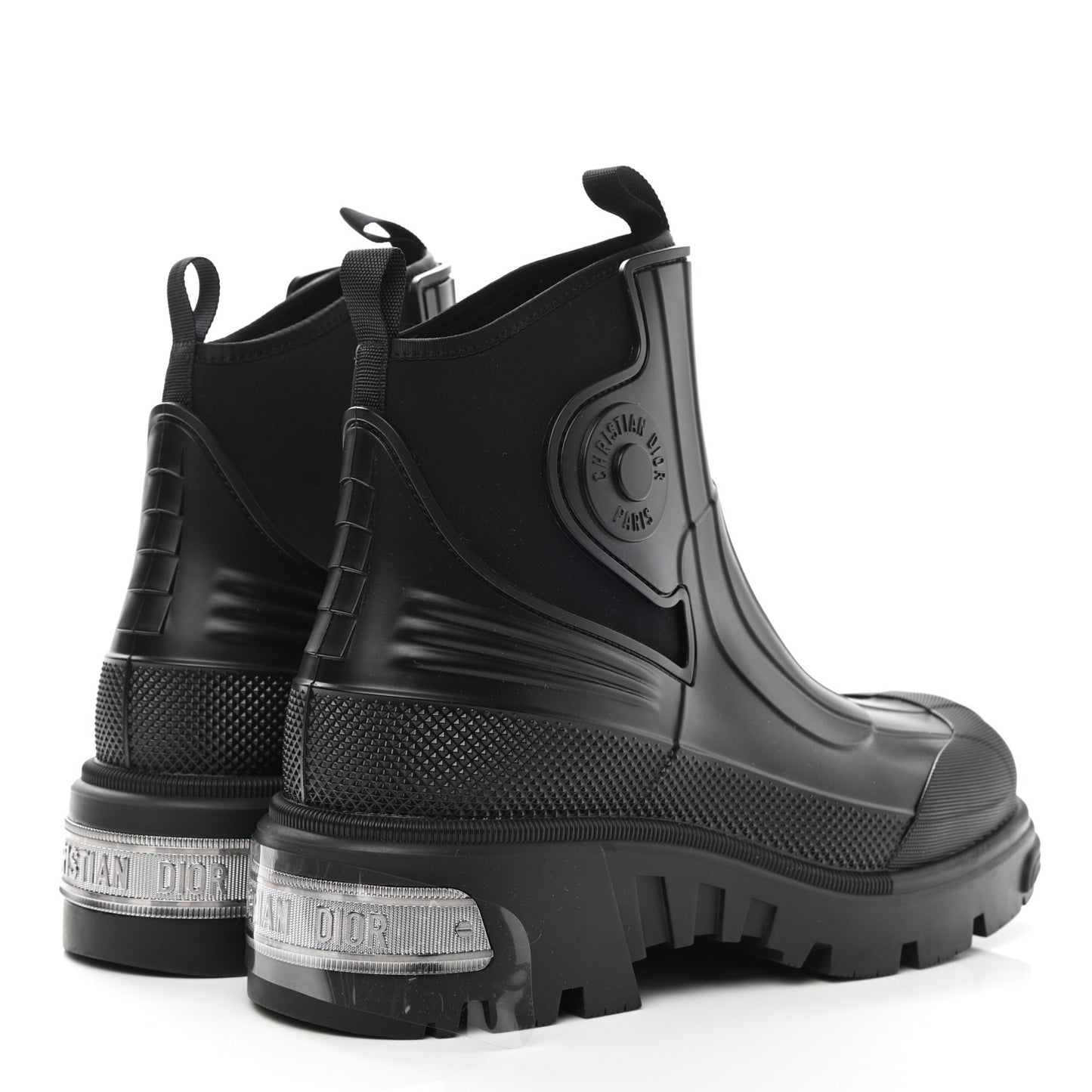 Neoprene Rubber Dior Genesis 30mm Ankle Boots 41 Black