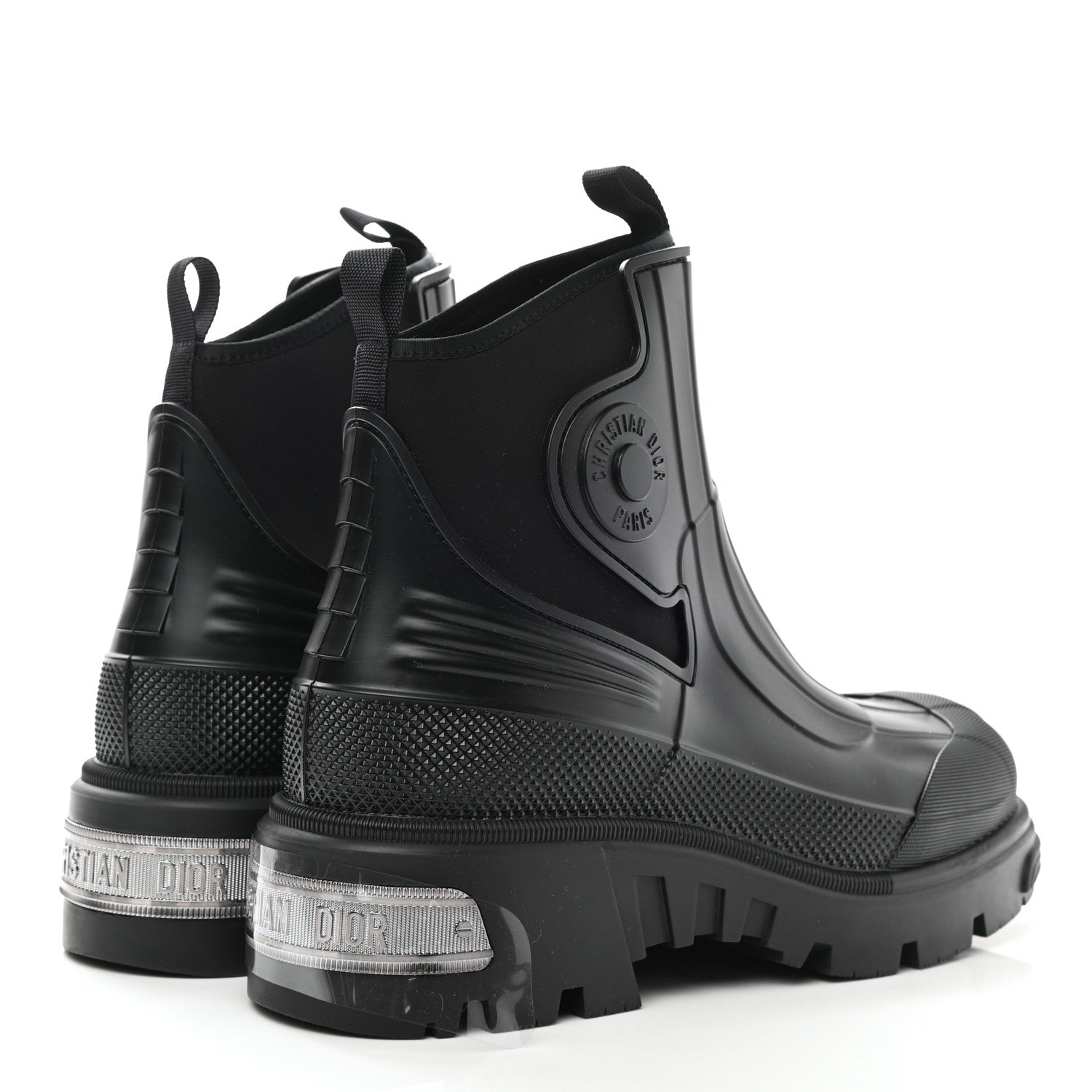 Christian Dior Neoprene Rubber Dior Genesis 30mm Ankle Boots 41 Black 4 of 9