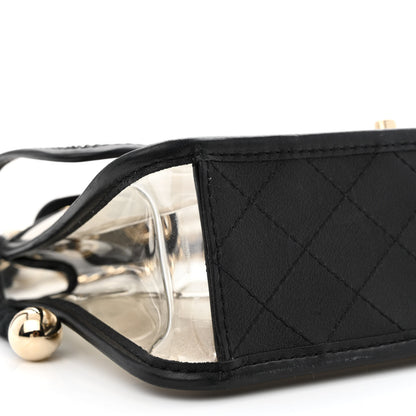 Chanel Lambskin PVC Sand By The Sea Flap With Pearl Strap Black 9 of 10