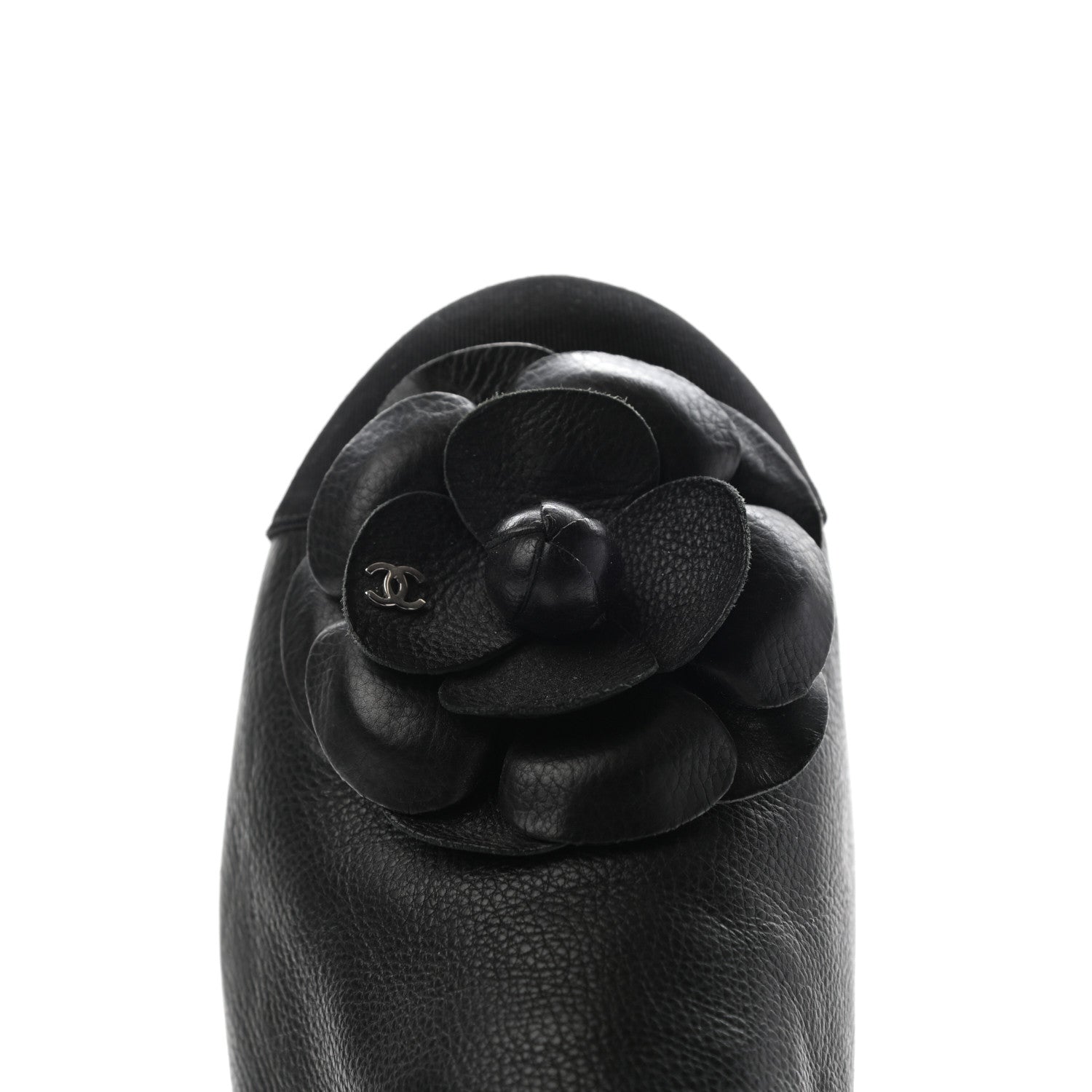 Chanel Calfskin Grosgrain Camellia Mocassin Loafers 39 Black 8 of 8