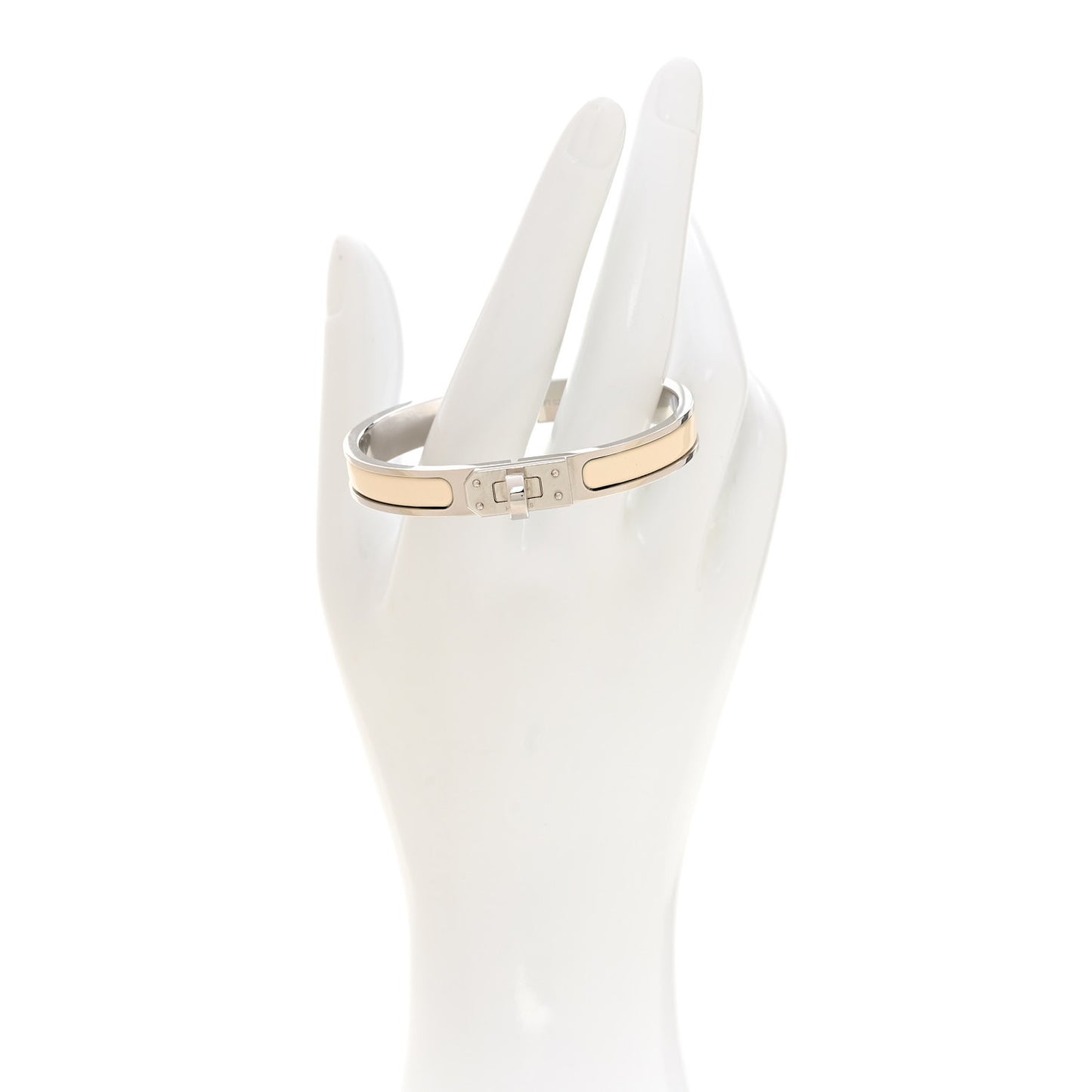 Enamel Mini Clic Kelly Bracelet PM Creme