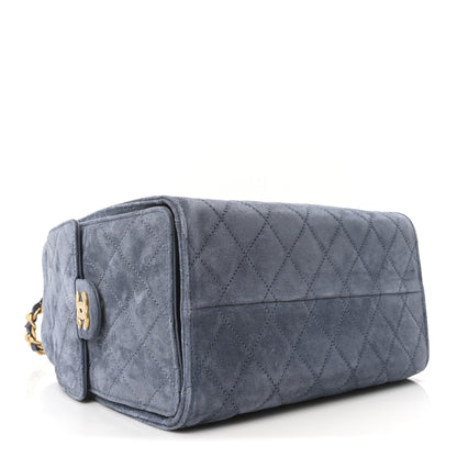 Chanel Suede Quilted Small Chanel 25 Handbag Blue 4 of 11