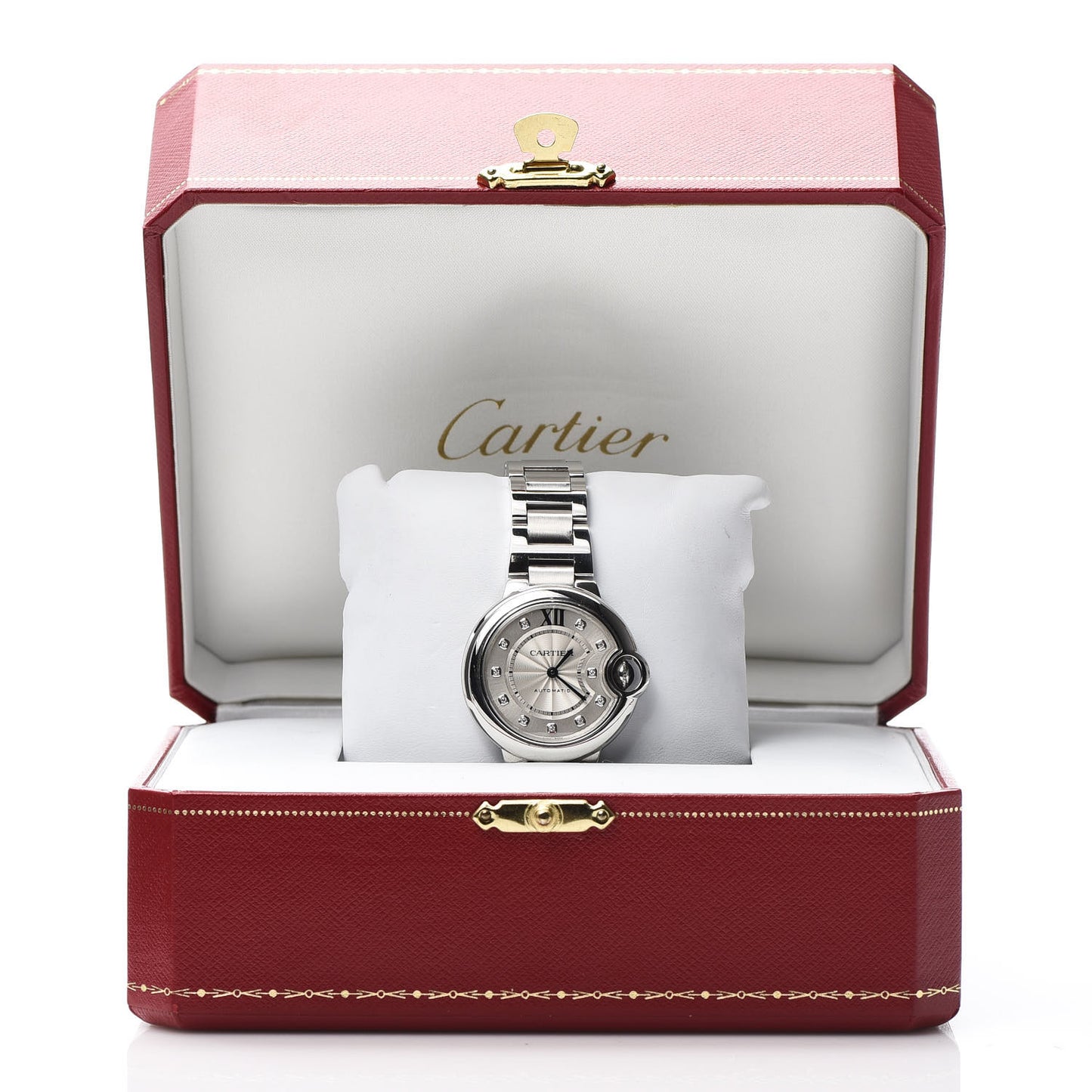 Stainless Steel Diamond 33mm Ballon Bleu De Automatic Watch