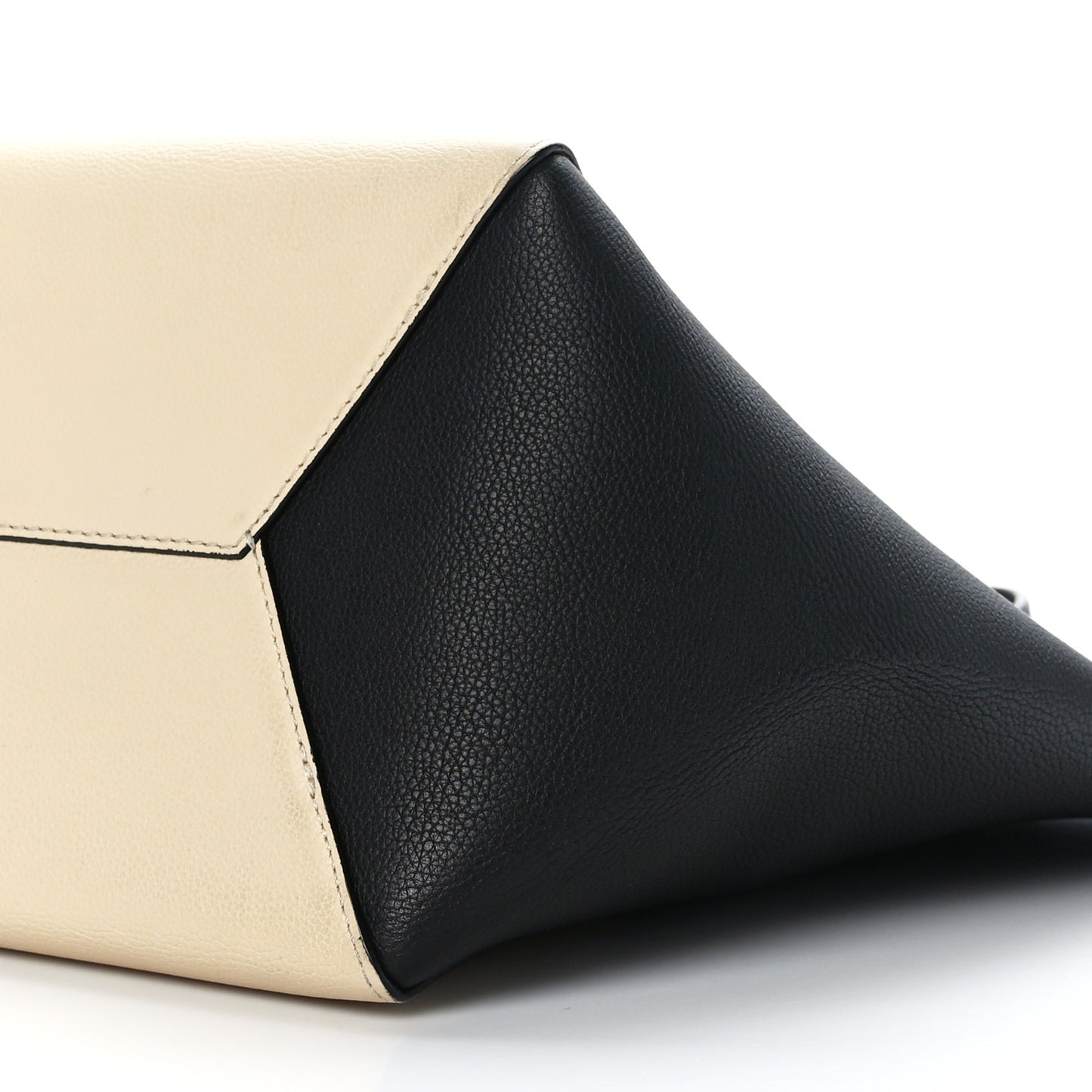 Calfskin Lockme Go Tote Black Vanilla