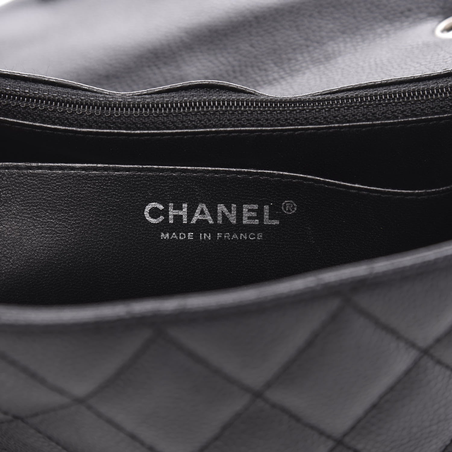 Chanel Caviar Quilted Jumbo Single Flap Black 6 of 12