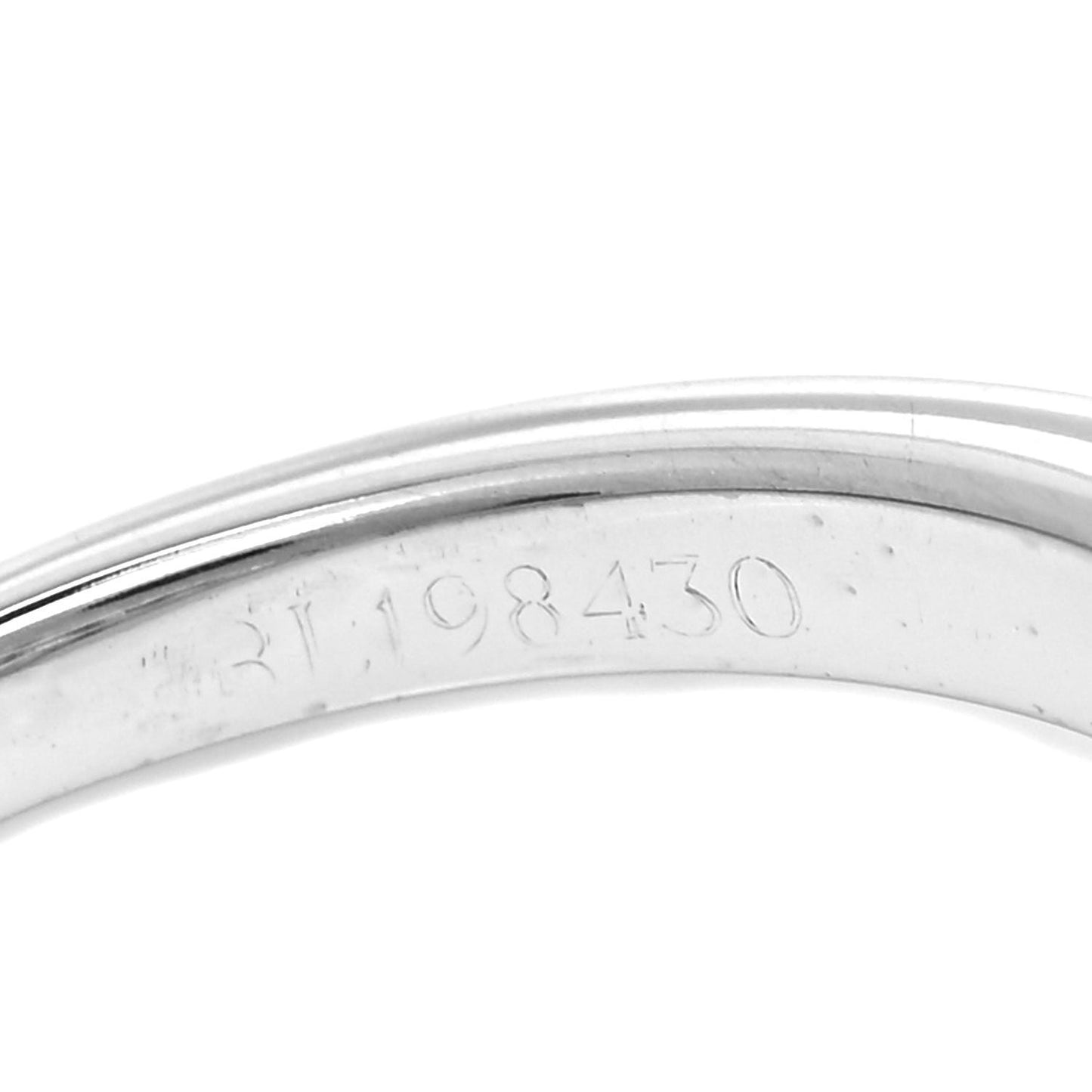18K White Gold Diamond Large Fleurette Ring 49 4.75