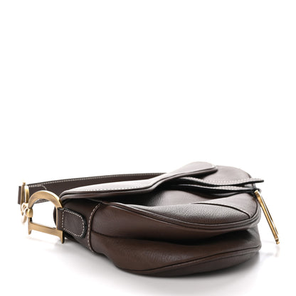 Christian Dior Calfskin Saddle Bag Brown 4 of 11