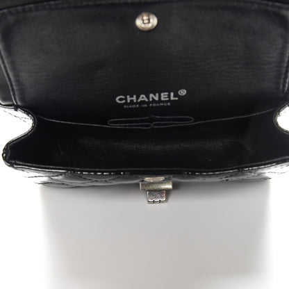 Chanel Patent Quilted Reissue Flap Clutch Bag Black 12 of 15