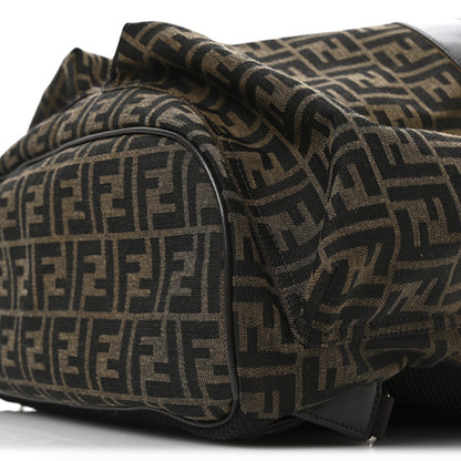 Fendi Recycled Fabric Jacquard Vitello Astro FF 1974 Large Fendi Strike Backpack Tobacco Moro Ebano 10 of 10