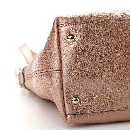 Gucci Metallic Cellarius Calfskin Small Soho Top Handle Satchel Pink 8 of 10