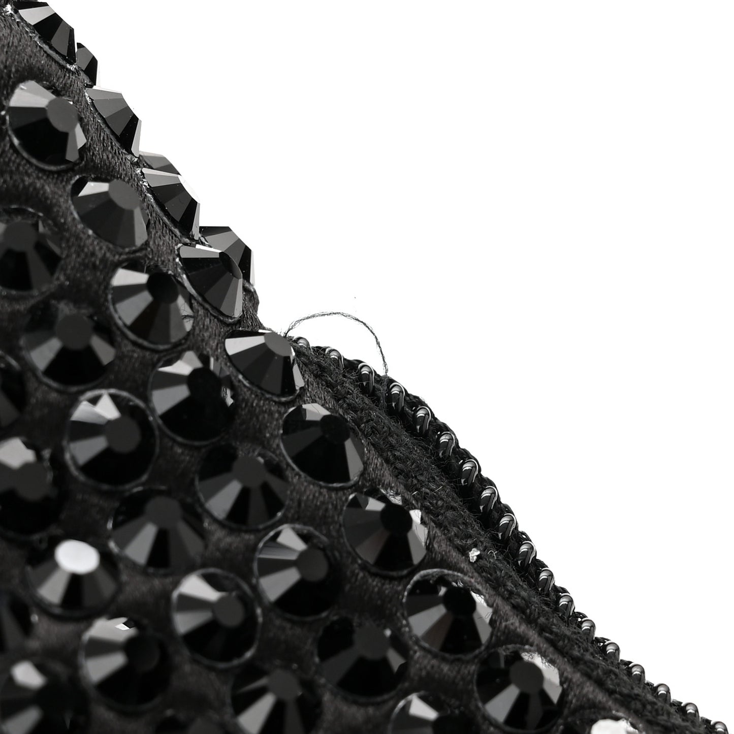 Satin Crystal Mini Re-Edition 2000 Bag Black