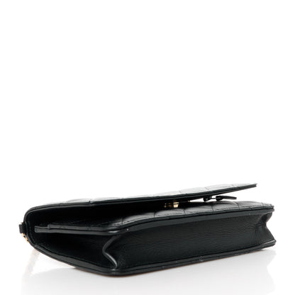 Chanel Lambskin Quilted Pearl Wallet On Chain WOC Black 4 of 12