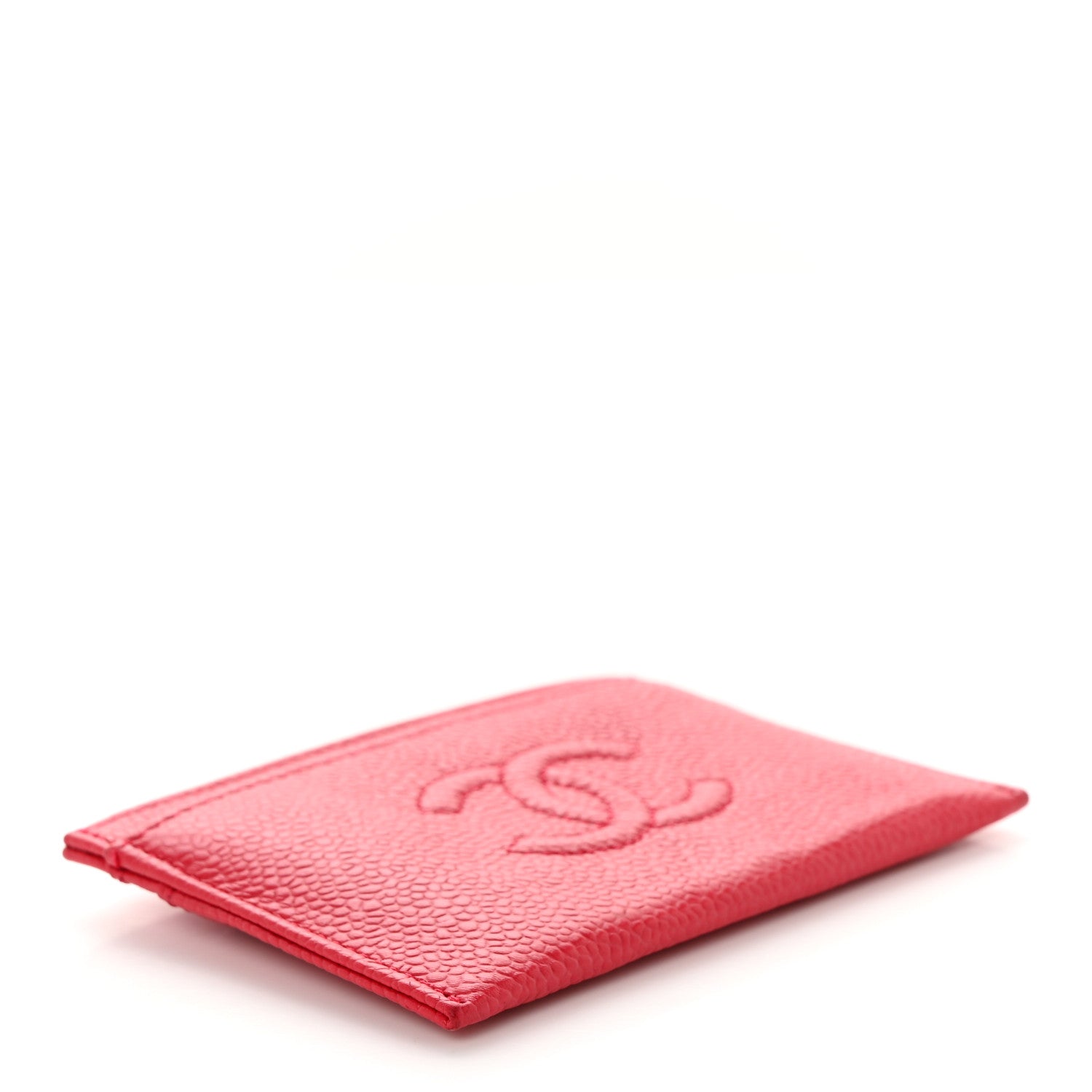Chanel Caviar Timeless CC Card Holder Dark Pink 4 of 8