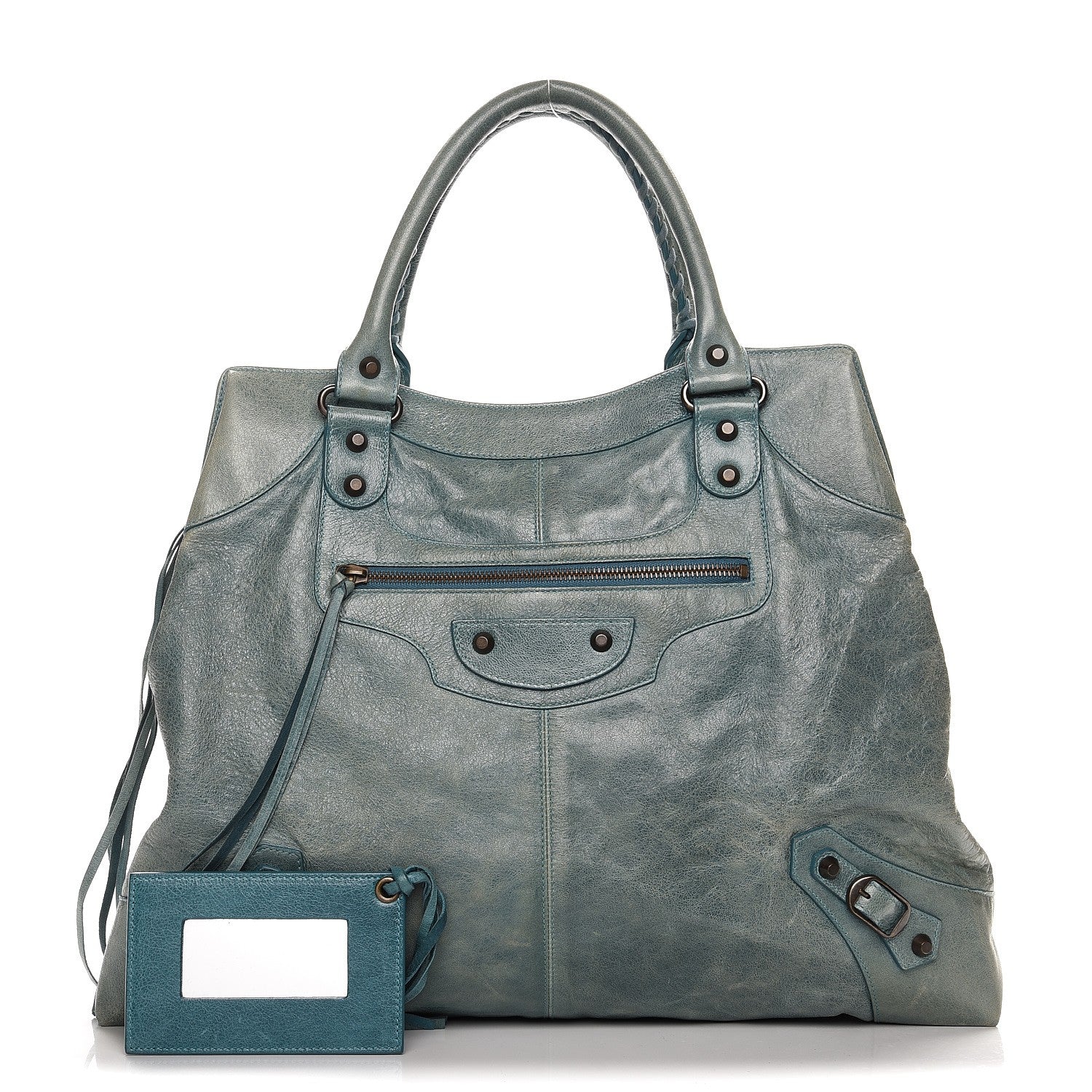 Balenciaga Agneau Classic Hardware Brief Aquamarine 1 of 15