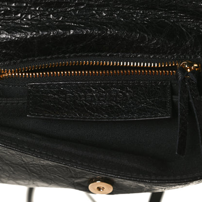Balenciaga Agneau Classic Gold Hardware Mini Envelope Strap Clutch Black 6 of 12
