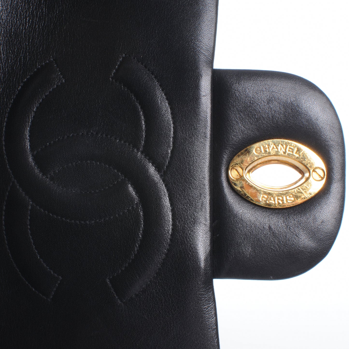 Lambskin XL Jumbo Flap Black