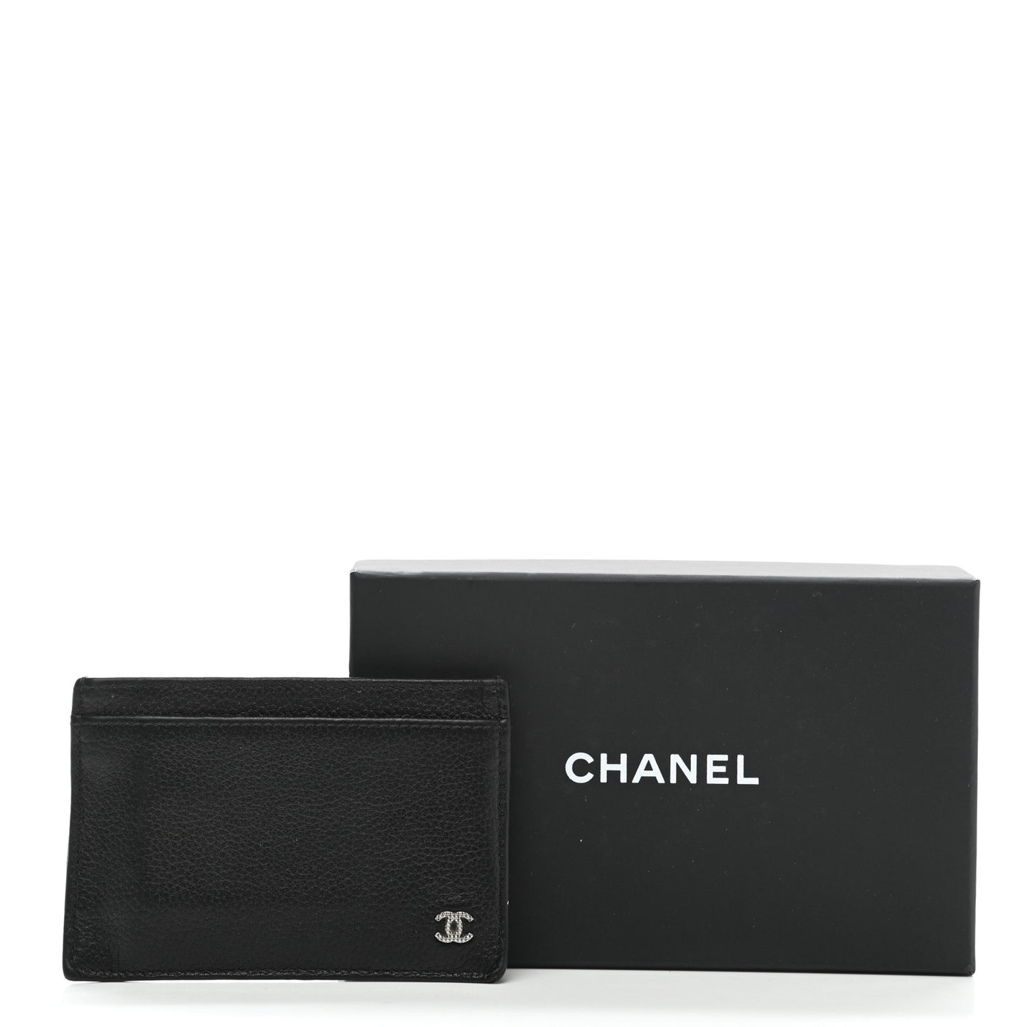 Grained Calfskin CC Card Holder Black