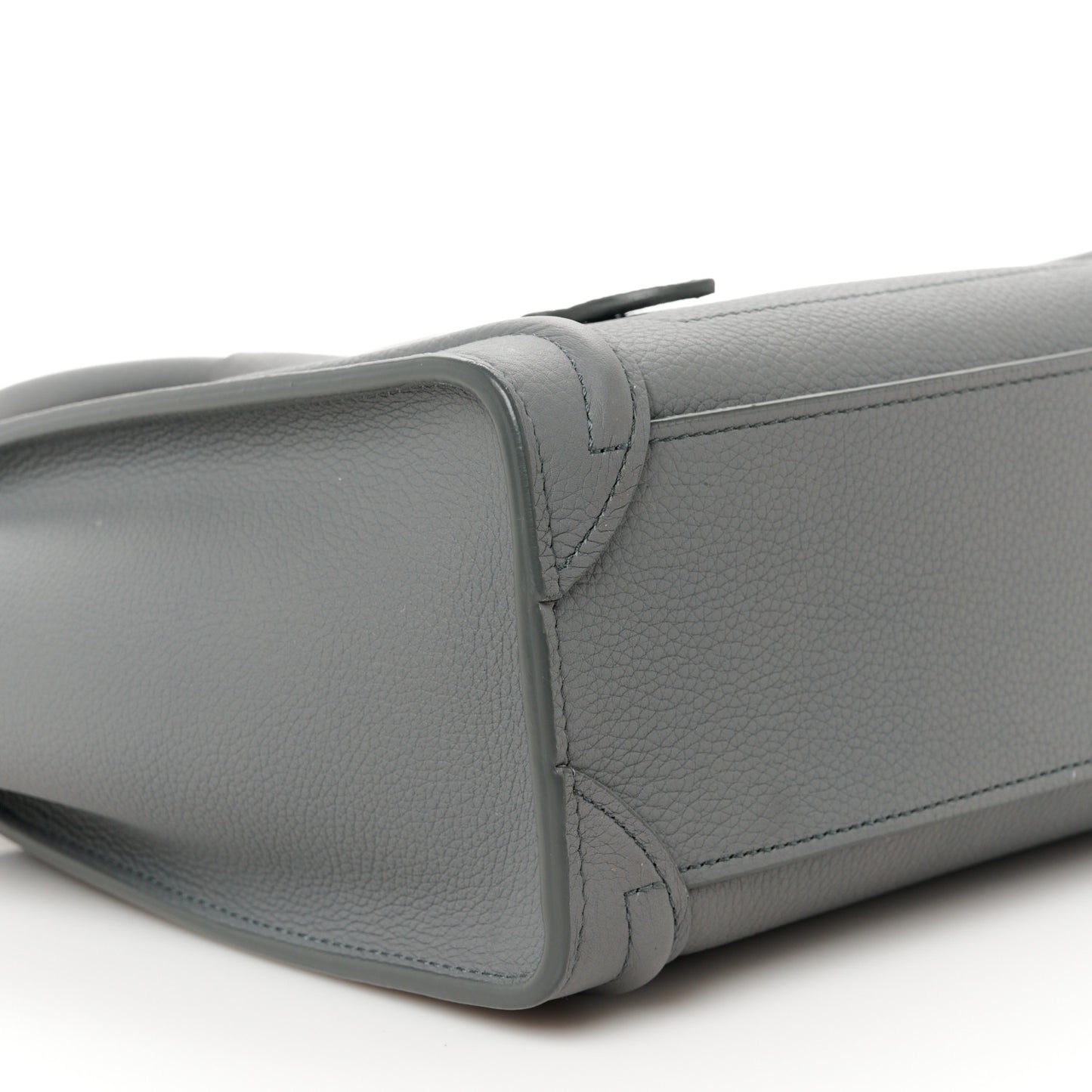 Drummed Calfskin Nano Luggage Kohl