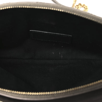 Saint Laurent Grained Lambskin Quilted Mini Becky Double Zip Bag Taupe 5 of 11