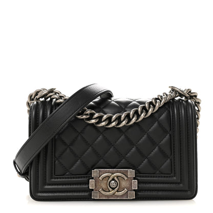 Chanel Lambskin Quilted Small Boy Flap Black 1 of 15