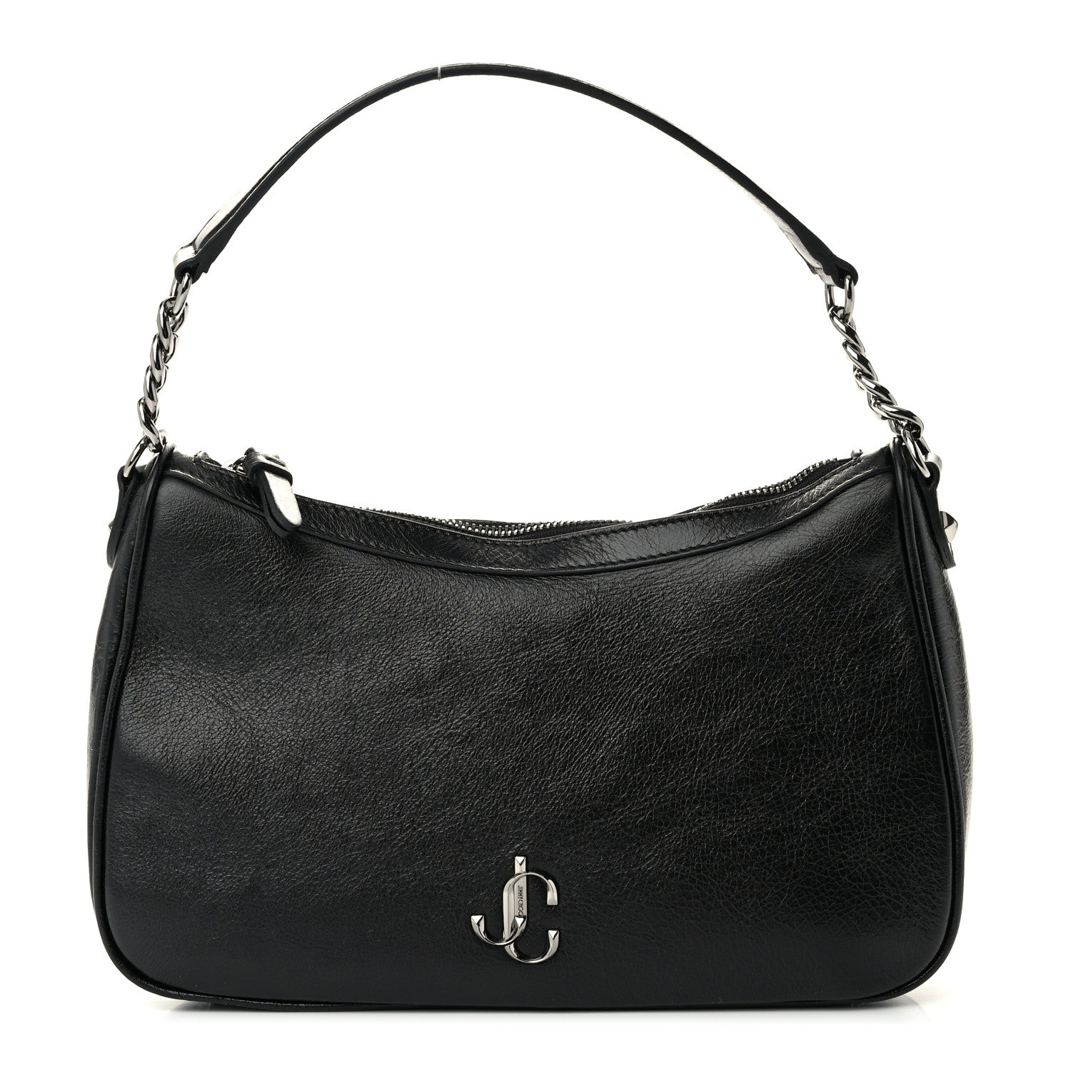 Jimmy Choo Lambskin JC Soft Hobo Bag Black 1 of 10