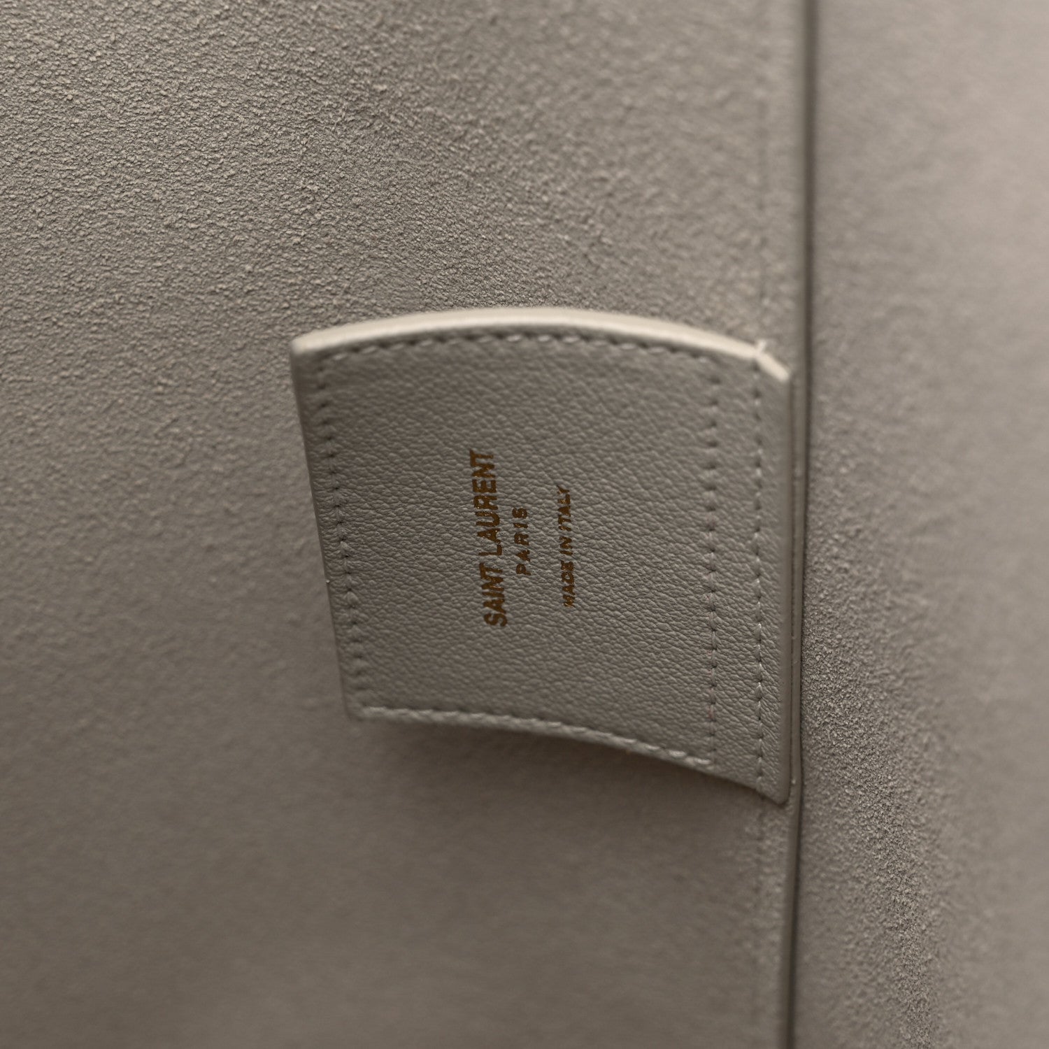 Saint Laurent Calfskin North South Shopping Tote Porcellana 7 of 9
