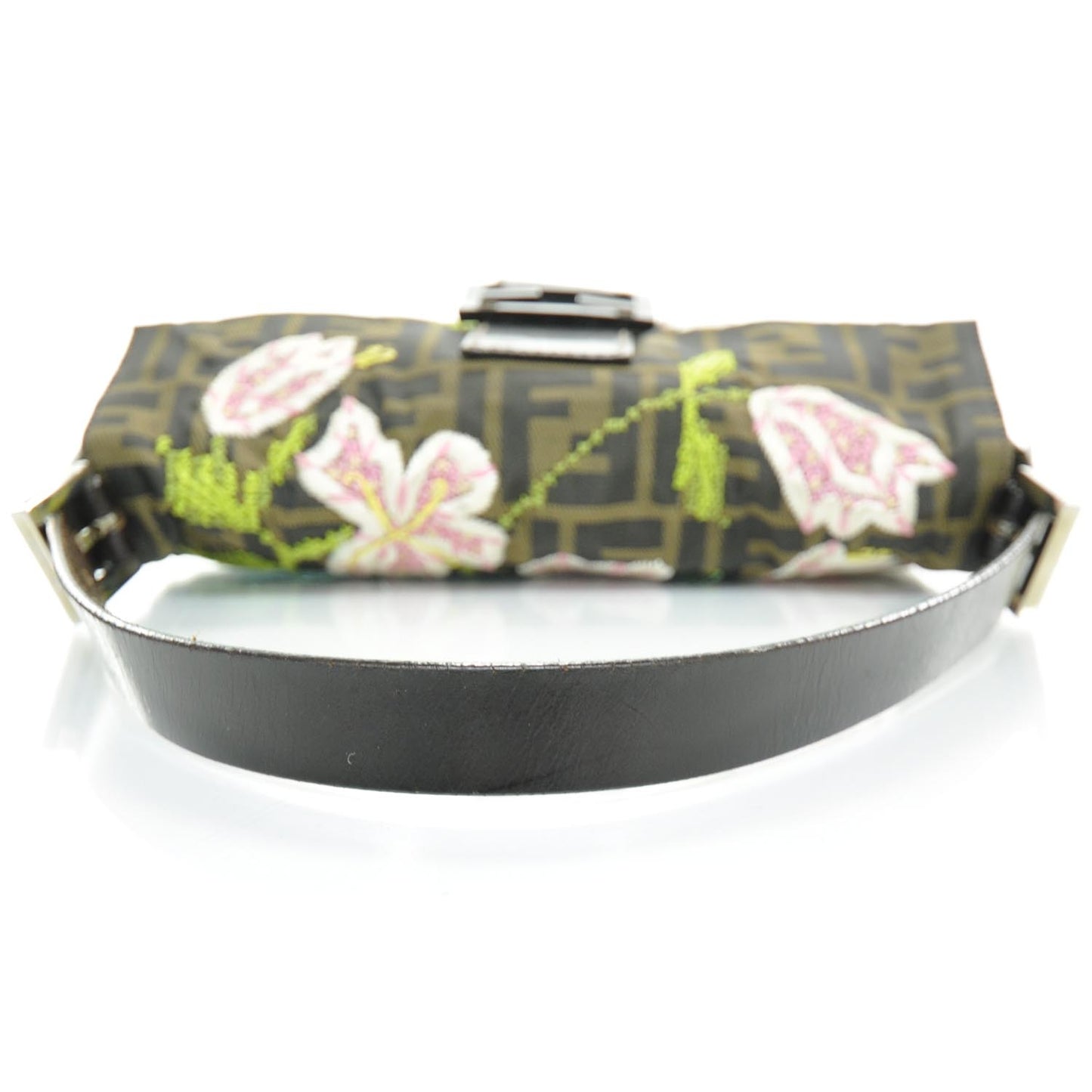 Zucca Floral Embroidered Baguette Tobacco