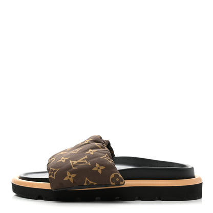 Louis Vuitton Nylon Monogram Pool Pillow Comfort Mule 38 Cacao Brown 1 of 7