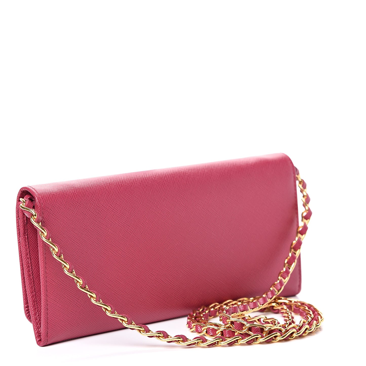 Saffiano Metal Oro Chain Wallet Ibisco