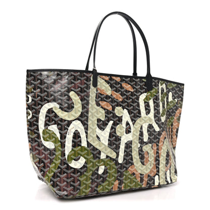 Goyard Goyardine Saint Louis Lettres Camouflage GM Black Green 3 of 10