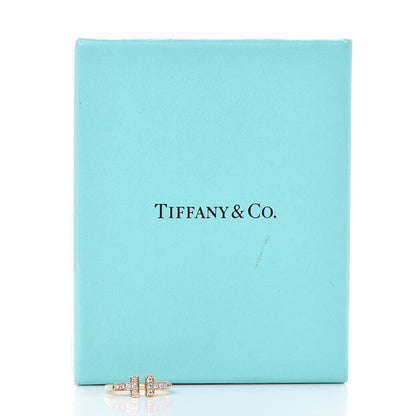 Tiffany 18K Rose Gold Diamond T Wire Ring 48 4.5 4 of 4