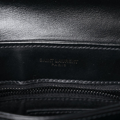 Saint Laurent Calfskin Y Quilted Monogram Toy Loulou Crossbody Bag Black 6 of 10