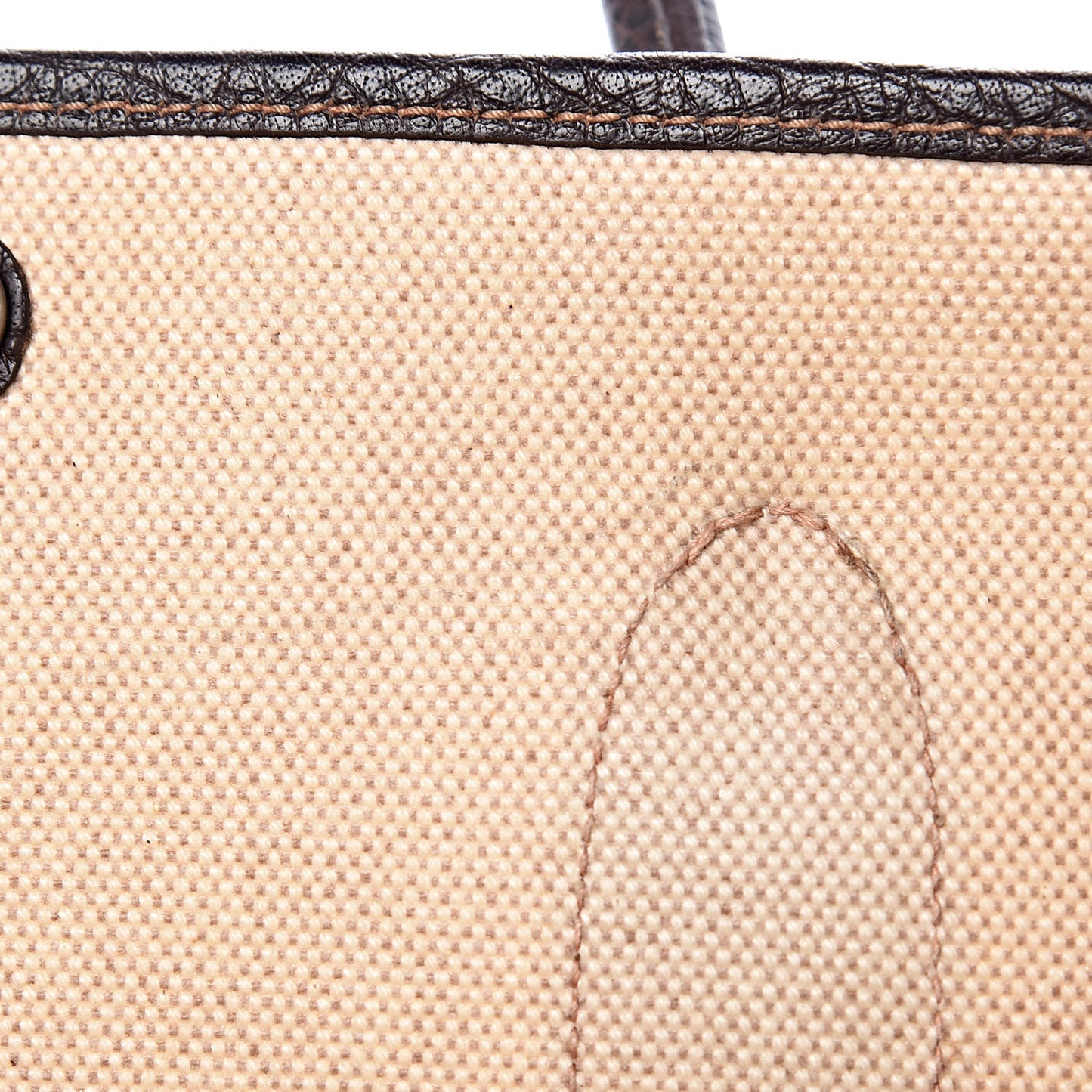 Toile Buffle Gala Garden Party Tote 36 MM Marron Fonce