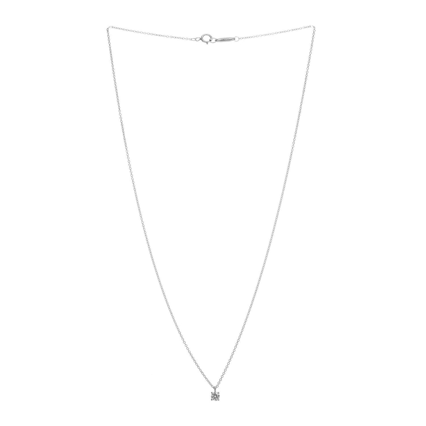 Platinum Diamond .18ct Solitaire Pendant Necklace