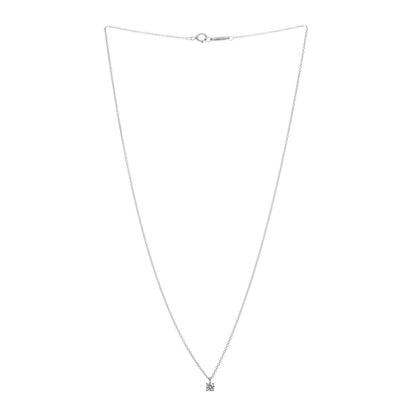 Tiffany Platinum Diamond .18ct Solitaire Pendant Necklace 3 of 4
