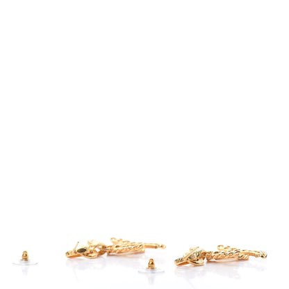Chanel Metal CC Chain Drop Earrings Gold 3 of 5
