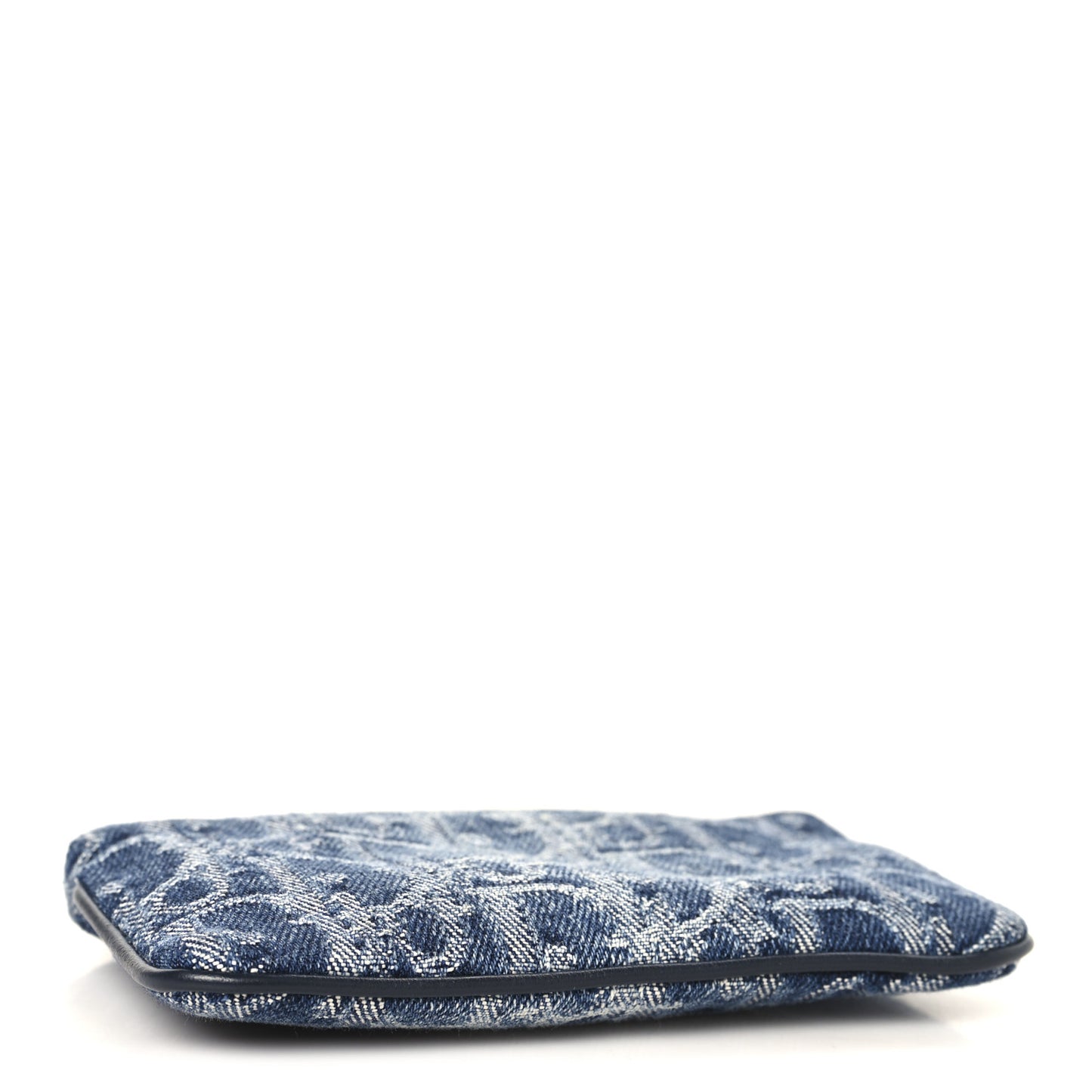 Denim Jacquard Oblique DiorTravel Myrte Zipped Key Case Blue