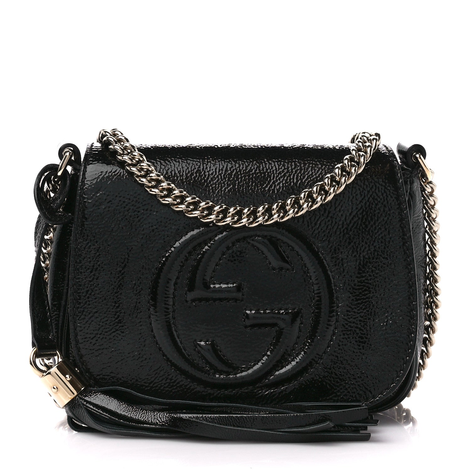 Gucci Vernice Naplack Small Soho Flap Crossbody Black 1 of 11