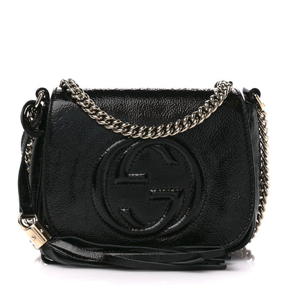 Gucci Vernice Naplack Small Soho Flap Crossbody Black 1 of 11