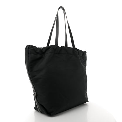 Alexander McQueen Nylon Graffiti Logo The Bundle Tote Black White 3 of 10