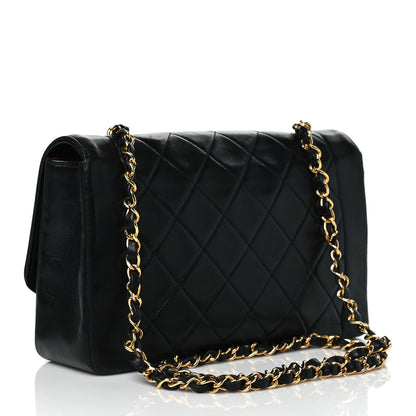 Chanel Lambskin Quilted Medium Single Flap Black 2 of 9