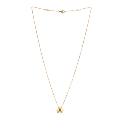 Van Cleef & Arpels 18K Yellow Gold Emerald Mini Frivole Pendant Necklace 4 of 6