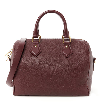 Louis Vuitton Empreinte Monogram Giant Speedy Bandouliere 25 Wine 1 of 12