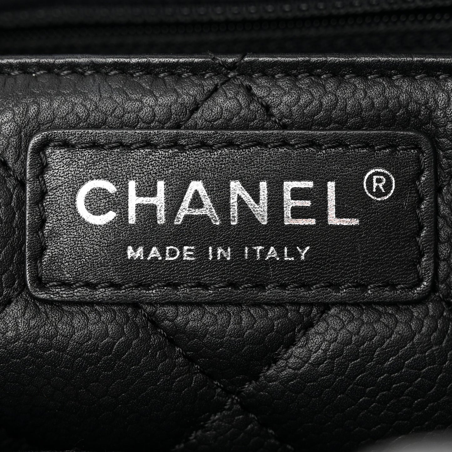 Caviar Quilted Small CC Box Shopping Tote Black