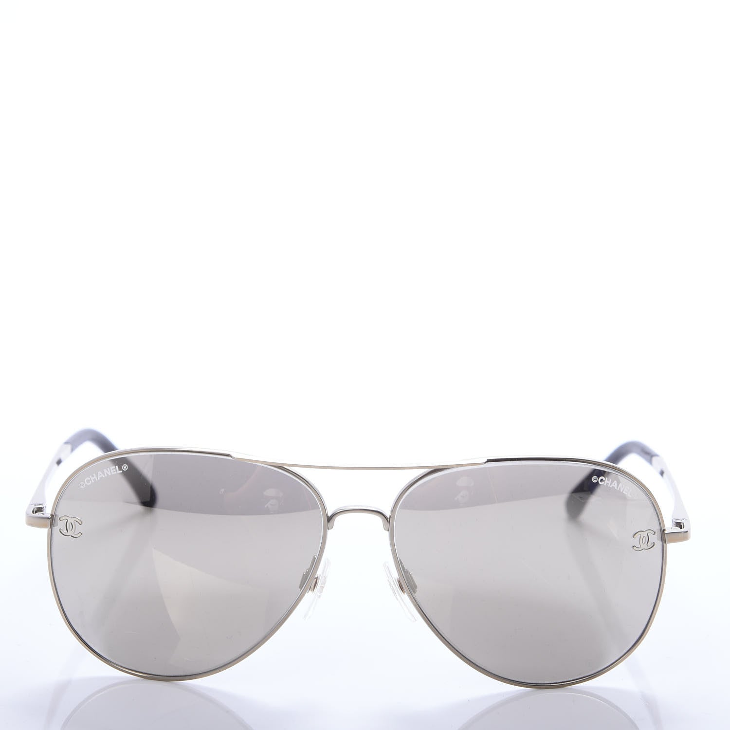 Chanel CC Aviator Sunglasses 4189-T-Q Pale Gold 2 of 8